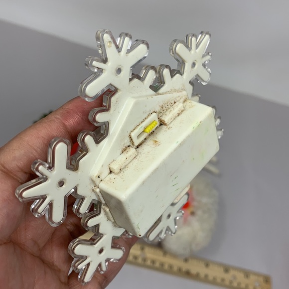 5 pc vintage Christmas decor lot Bird house Santa reindeer star & tree - Picture 8 of 17